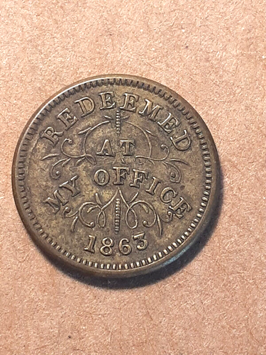 1863 CWT OLIVER BOUTWELL MILLER TROY N.Y. REDEEMED AT MY OFFICE - Picture 2 of 2