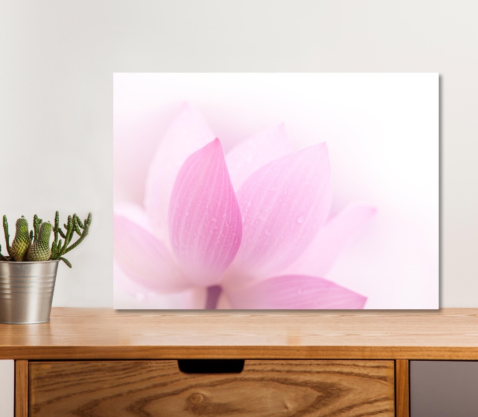Closeup On Lotus Petal 5mm thick Plastic Poster Ready to Hang 60x45cm