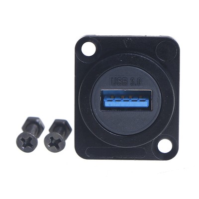 D type Metal USB Socket Double Pass Connector USB 3.0 Connector Panel MounDS W D