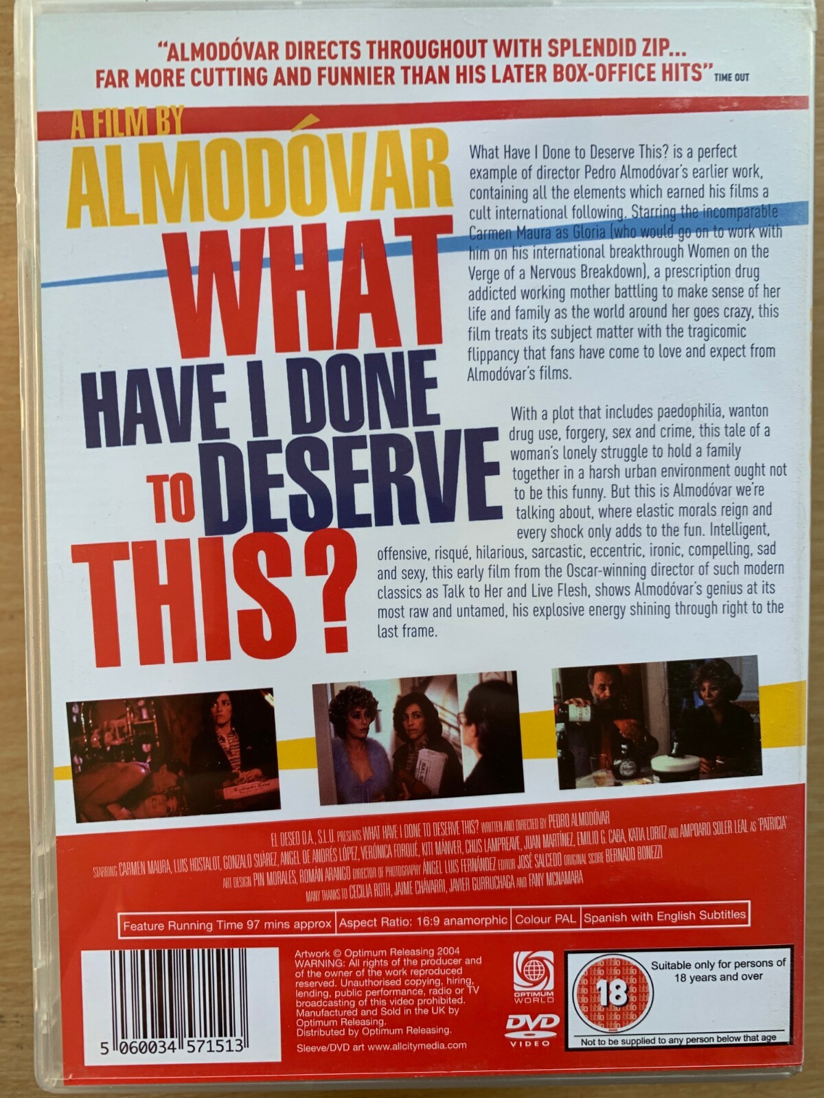What Have I Done To Deserve This? DVD 1984 Almodovar Cult Spanish