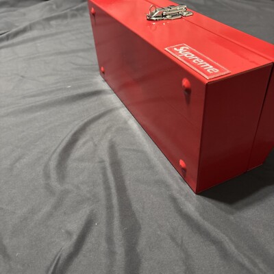 ★激レア★Supreme l Toolbox 2014AW Supreme Metal ToolBox Lock Utility Storage Box Large Logo FW14