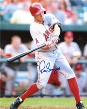 PETER  BOURJOS   ANAHEIM  ANGELS   HITTING   SIGNED AUTOGRAPHED 8X10  PHOTO