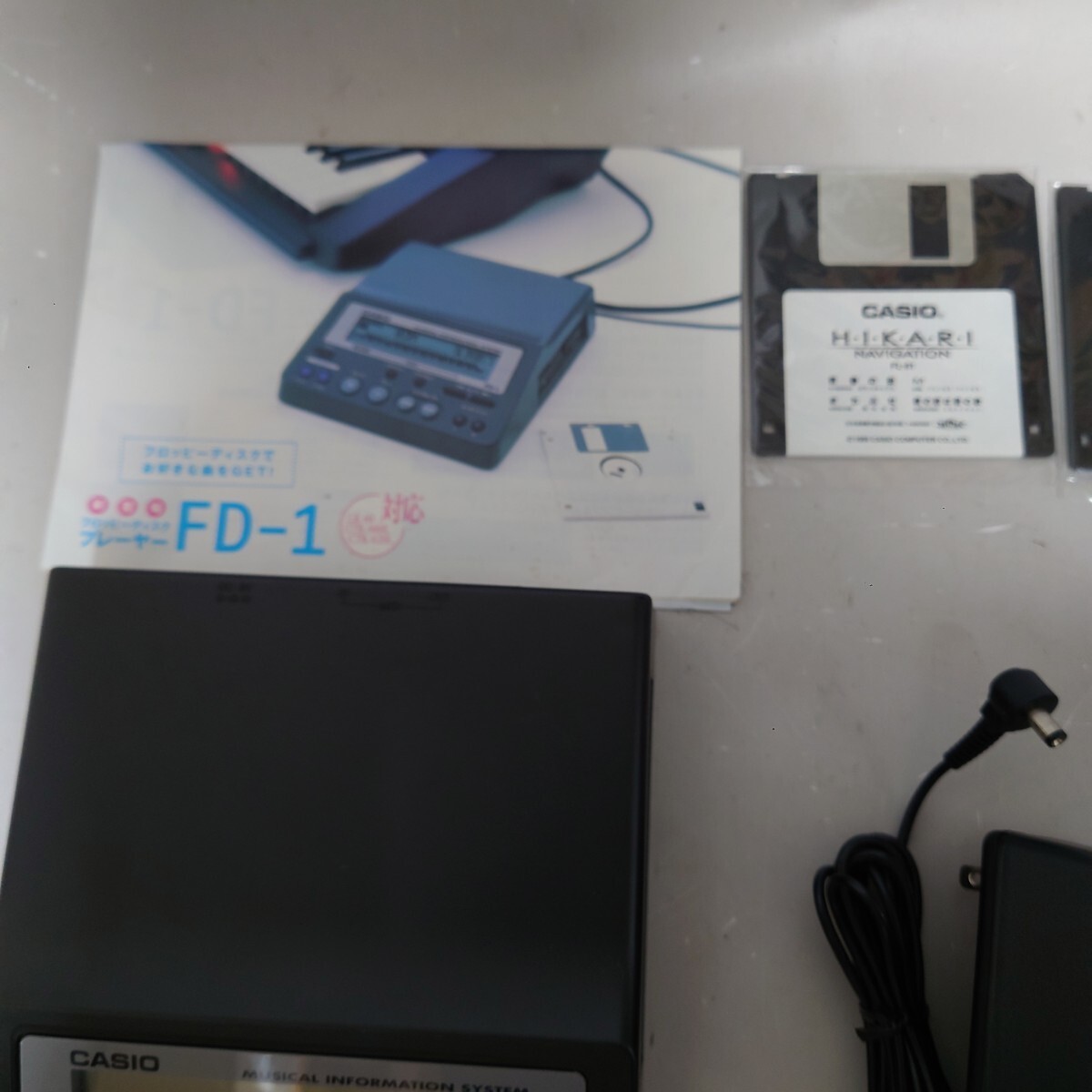 ■CASIO フロッピーデスクプレーヤー　FD-1 MIDIデータプレーヤー Casio FD1 floppy disk midi player in original with Accessories