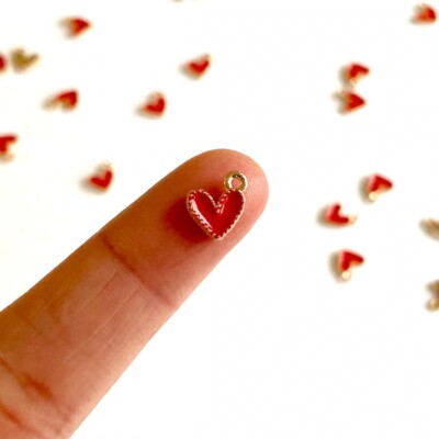 Valentinstag Liebe Herz Charms Rot Emaille Hochzeit Liebe Herz Valentinstag Anhänger