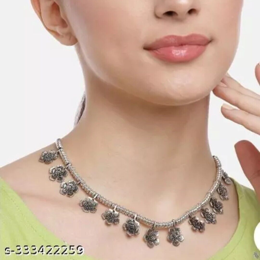 Indian Ethnic Traditional Bollywood Silver Oxidized Mughal Jhumka Jhumki Earrings - Alloy Dangle Earrings , Perfect For Engagement, Party, And Wedding At Best Price In Madurai | Ajmeer Fancy - Foto 2