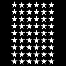 Canton Stars Half Inch White Fused Glass