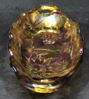 Carnival Glass Co. Amber Gold Vintage 1970s Oval Tray Bowl EC Iridescent 9.5"x2"