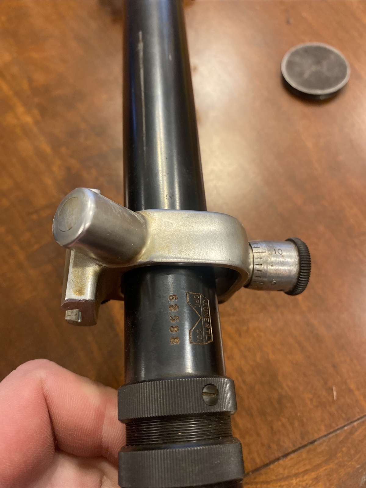 RARE Unertl 15x Telescopic Scope 1" tube 24" with Lens caps. And Ring