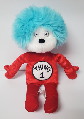 Dr Seuss Thing 1 Plush Doll Official Cat in the Hat Red Blue 12'' Universal 2013