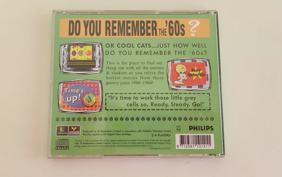 RARE Do You Remember The 60's? Philips CDI Cd-i Interactive VideoGame Original - Image 3 of 3