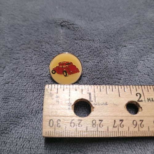 Vtg Steak N Shake Hod Rod Drive Thru Enamel Restaurant Staff Pin - Picture 3 of 3