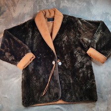 Bear Ridge Outfitters Faux Leather Fur Large Coat Floral All Over Made Usa Leaf