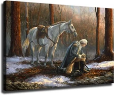 George Washington Painting Retro Poster Canvas Print Wall Art Picture framed