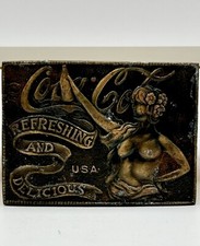 Vintage 1970s Coca Cola Nude Lady Belt Buckle Tiffany Foundry Atlanta