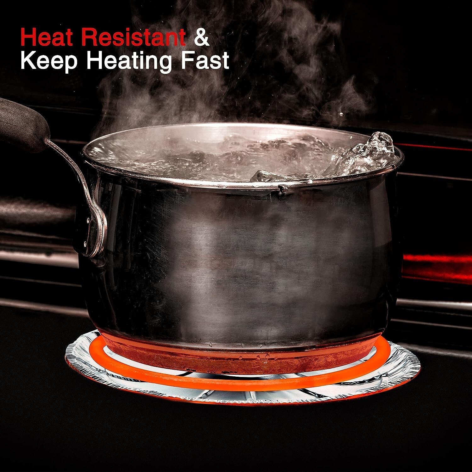 60 Pcs Electric Stove Burner Covers, Disposable Aluminum Foil Drip Pan