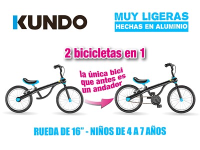 Kundo 16'' I Bicicleta para niños I La bici infantil más ligera del mercado