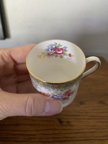 Vintage Shelley England "Georgian" Teetasse und Untertasse hübsche Blumen - Bild 3 von 6