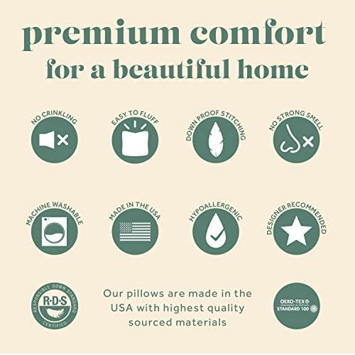 ComfyDown 95% Feather 5% Down, 12 X 36 Rectangle Decorative Pillow Insert, Sham