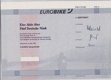 Alemania Valor histórico acciones Eurobike AG, 5 DM