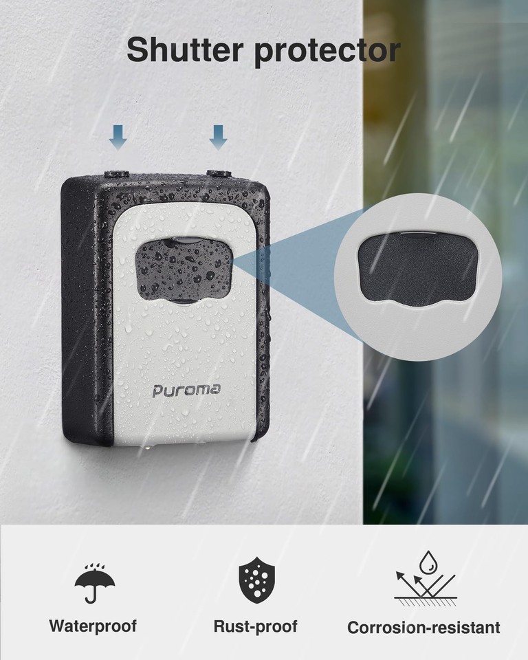 Lock Box, Large Key Lock Box Resettable Combination Code Lockbox