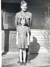 V11 Photograph Military Man In Uniform Girl 1940's