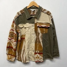 Davi & Dani Women Western Button Snap Shirt Jacket Size Medium Aztec M285 -8
