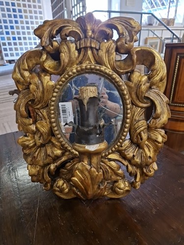 Coppia Di Specchiere In Legno Dorato, Stile Luigi XIV. XX Secolo - Foto 4 di 24