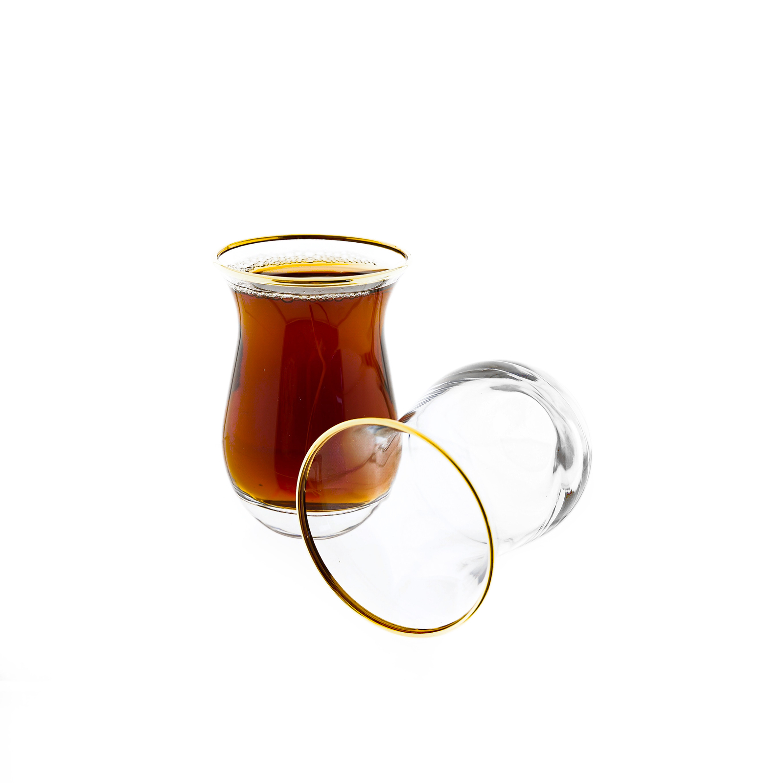 Набор для мытья посуды прозрачный из чистого золота, 175 мл, Стекло 3-teilig