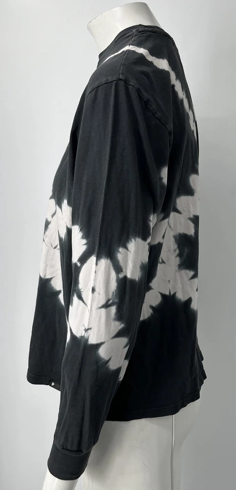Proenza Schouler White Label Gray/White Tie-Dye Long Sleeve T-Shirt sz XS - Image 3 of 4