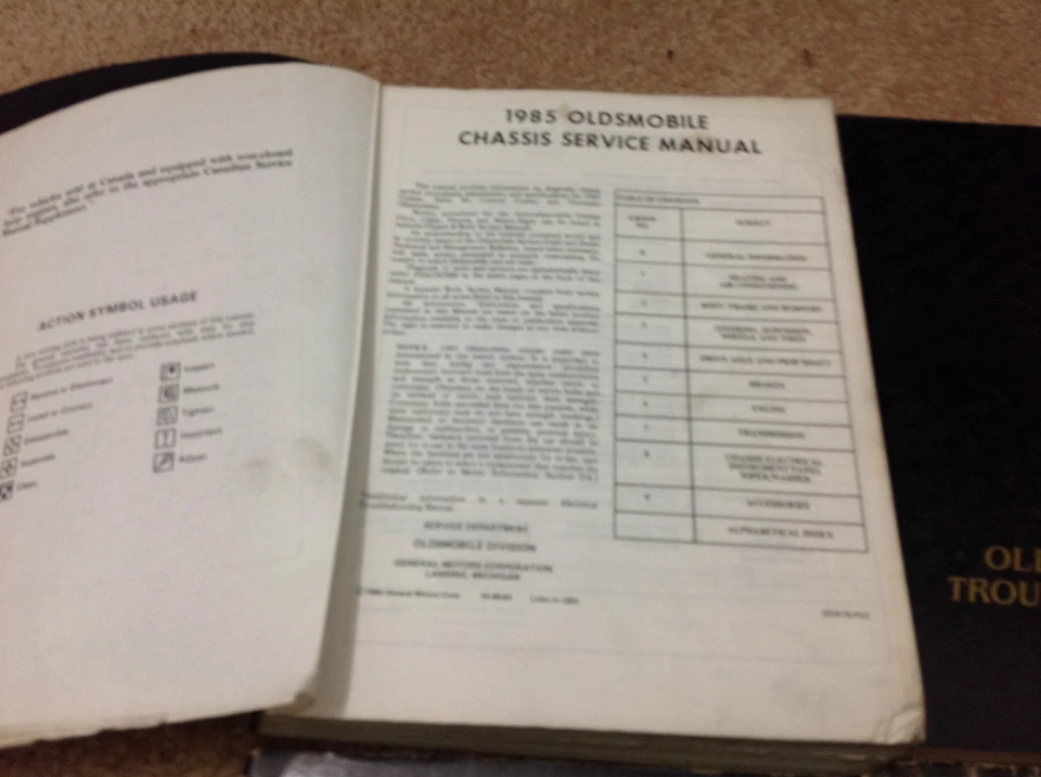 1985 Oldsmobile Cutlass Supreme Toronado Delta 88 Royale Service Shop Manual Set - Image 2 of 4