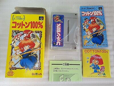 Cotton 100% Super Famicom cartridge game mini CD SNES NTSC-J Tested CIB |  eBay