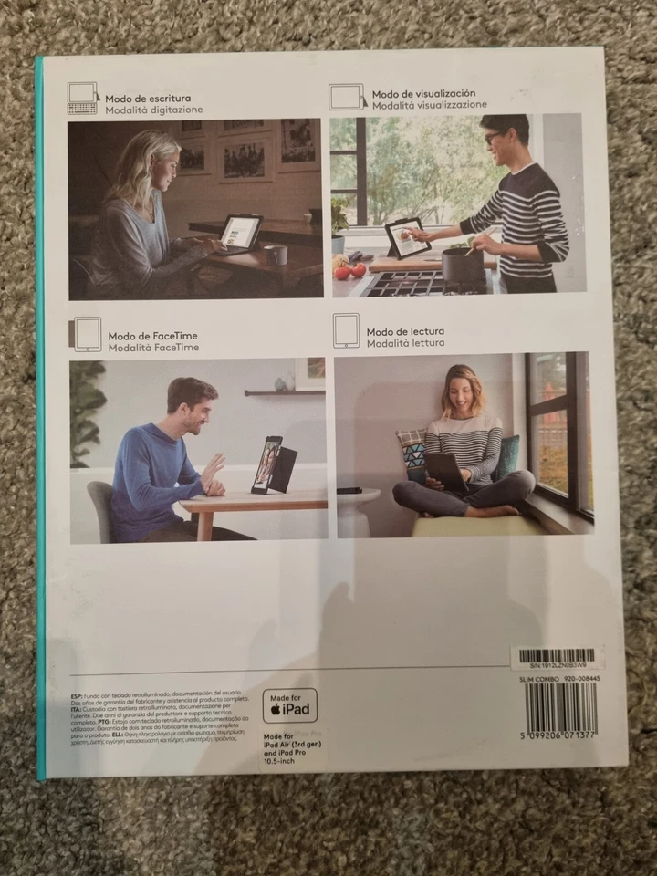 Logitech Slim Combo Ipad Air 3rd Gen Ipad Pro 10.5 Inch Italian 920-008445 - Image 4 of 4