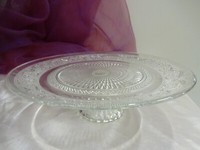 Nostalgische Tortenplatte Mit Fuß Ø 25Cm Aus Glas Kuchenplatte Servierplatte