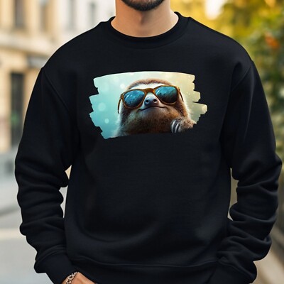Faultier mit Brille Sweatshirt Kuschelig und Perfekt für jeden Anlass S bis 4XL