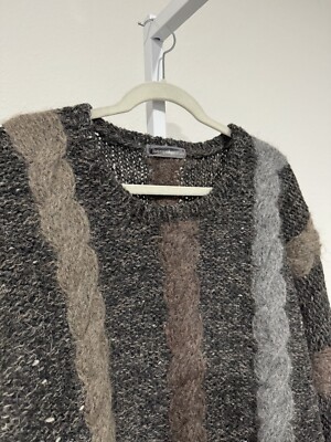 ISSEY MIYAKE 3D Knit 80S Geometric Vintage M mens Multicolor Wool