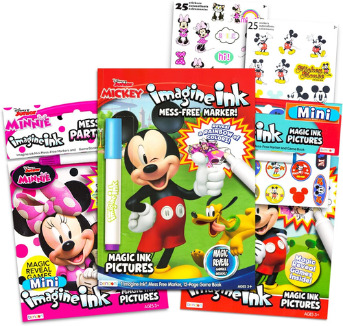 Minnie Mouse and Mickey Mouse Imagine Ink Book Super Set (Bundle Includes over 2