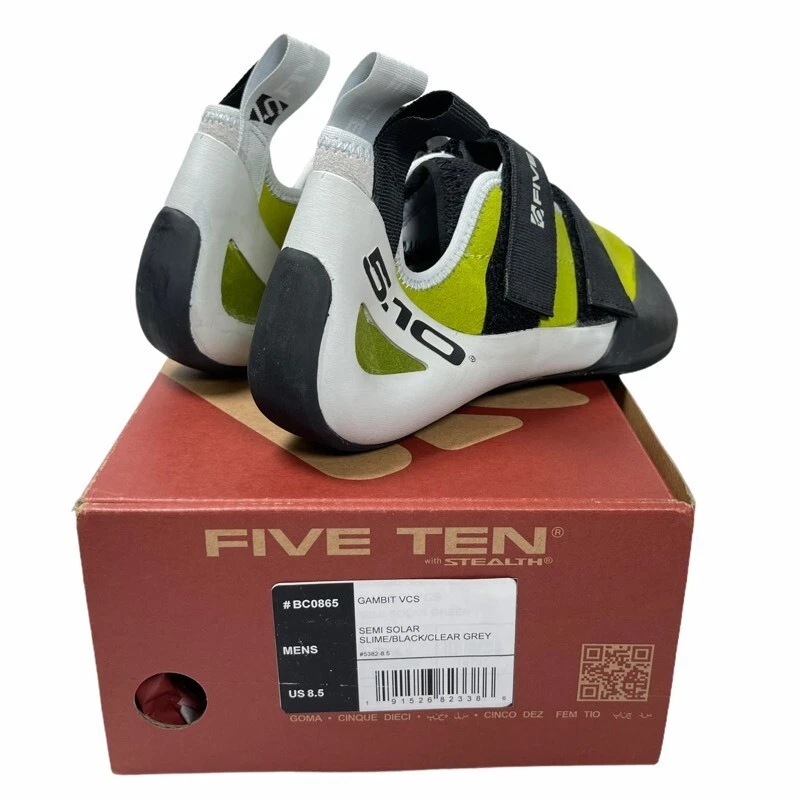Five Ten Mens Gambit VCS Climbing Shoes Yellow Hook And Loop Low