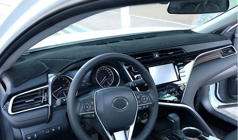 Para Toyota Camry 18-2023 Preto DashMat Dash Cover Painel Tapete Interior de Carro Almofada - Imagem 2 de 4