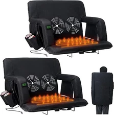 NAIZEA Heated Massage Stadium Seats for Bleachers with 6 Reclining Positions