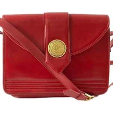 Yves Saint Laurent Red Leather Cross Body Bag