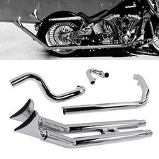 SHARKROAD Upswept True Dual for 00-17 Softail Slim Exhaust, Heritage Exhaust