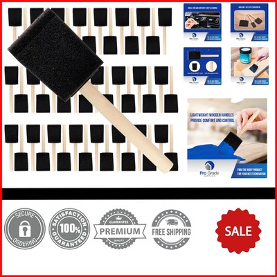 Durable 48-Piece Poly Foam Brush Kit - Ideal for Professional Painting & Crafts
