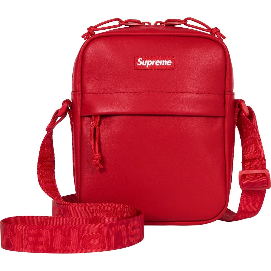 Supreme Red Leather Bags for Men for sale | eBay