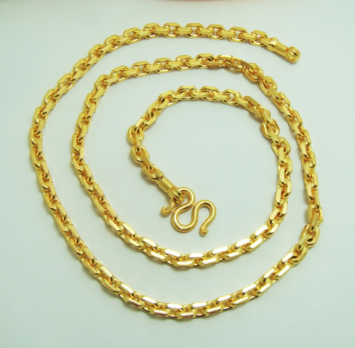 mm Chain 22K 23K 24K Thai Baht Gold Filled Yellow GP Necklace 20 inch  Jewelry