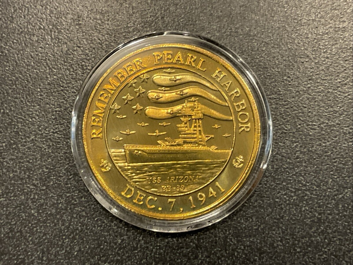 2004 Remember Pearl Harbor - USS Arizona Memorial Brass 1 ounce