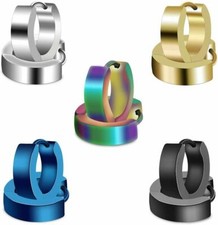 Stainless Steel Huggie Hoop Earrings Cartilage Hinged Earrings For Men Women