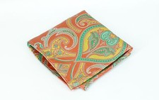 Lord R Colton Masterworks Pocket Square - Upsala Ice Coral Silk - 75 Retail New