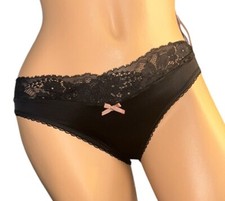 Victoria s Secret Body By Victoria Bikini Panty Lace Size Medium Black NWT