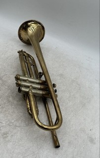 Frank Holton & Co. Gold Brass Musical Instrument Bb Key Jazz Trumpet