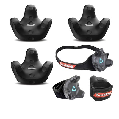 HTC 3 Pack VR VIVE Tracker (3.0) - with Rebuff Reality TrackBelt + 2 TrackStraps